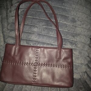 Elegant Burgundy Genuine leather Handbag